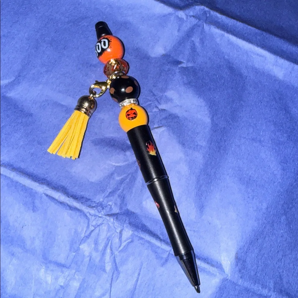 Halloween Themed Black and Orange Pen